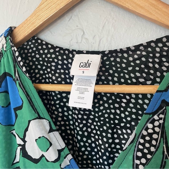 Cabi Green and Blue Floral Celebrate Dress Reversible sz Small wedding occasion - Picture 5 of 8